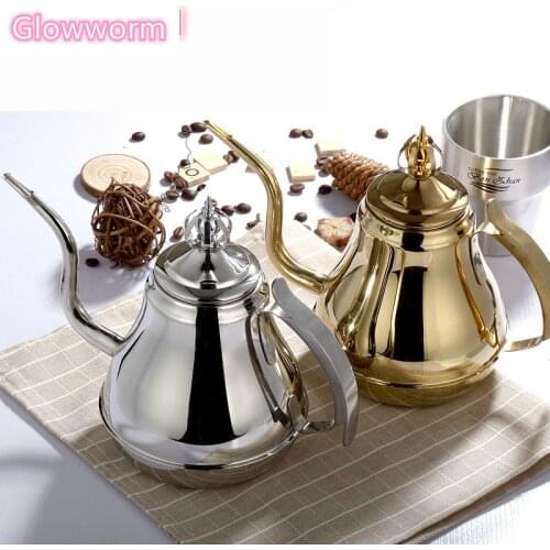 Glowworm Thicken Stainless Steel Teapot with Filter Hotel Restaurant with Cooker Tea Long Mouth Big Teapot 1.8L