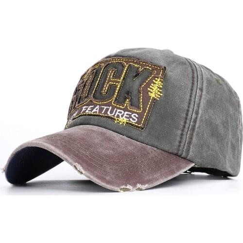 Vintage Washed Distressed Twill Cotton Dad Hat Baseball Cap Adjustable Trucker Unisex Style Headwear