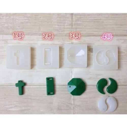 4 Styles Liquid silicone mold DIY resin jewelry pendant necklace pendant lanugo mold resin molds for jewelry