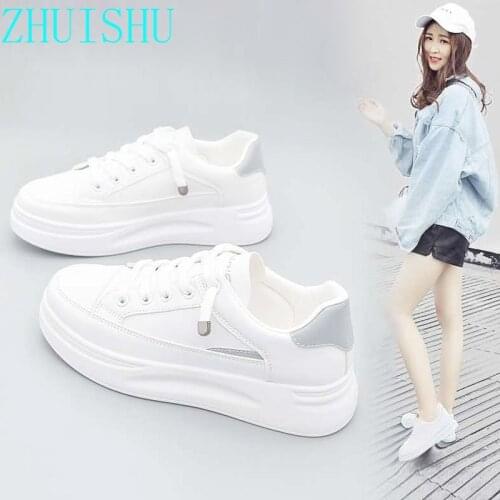 Board Shoes Female Students White Shoes Korean Fashion Casual Low Cut 2021 Spring and Summer New All-match Zapatos Para Mujer