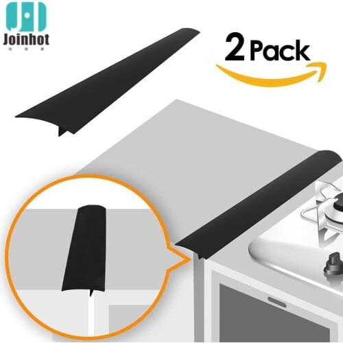 2 pcs/Lot Silicone Stove Counter Gap Cover Flexible Silicone Gap Covers Seal The Gap