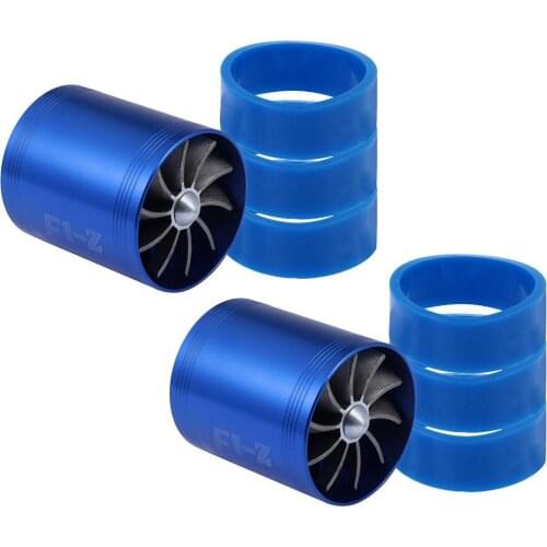 2pcs Universal Car Turbine Supercharger Turbos Charger with 6 Rubber Covers