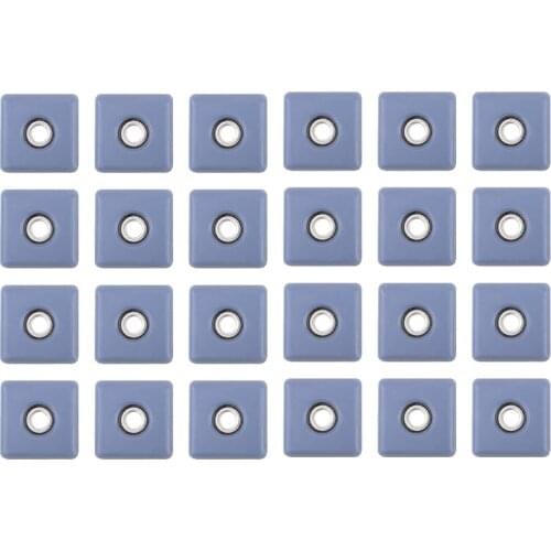 24Pcs Furniture Sliders 30mm Furniture Leg Protectors with Screws Square Chair Leg Protectors Furniture Glide Pads