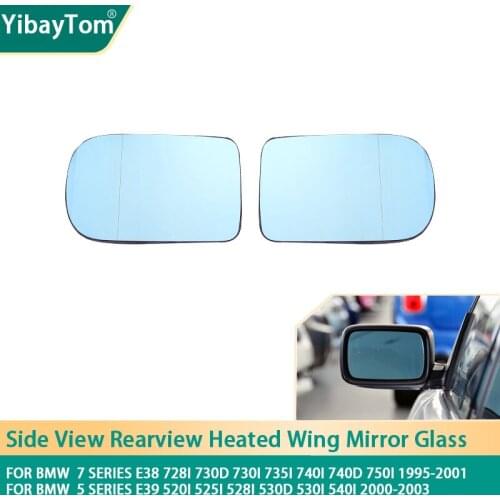 Side Rearview Heated Mirror Glass For BMW 5 7 series E38 E39 728i 730d 730i 735i 740i 740d 750i 520i 525i 528i 530d 530i 540i