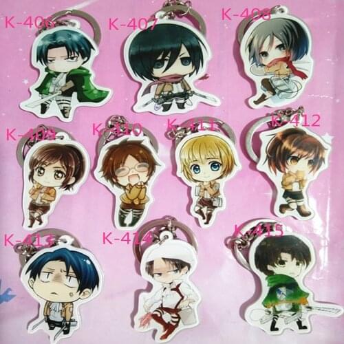 10pcs/set Anime Keychain Shingeki no Kyojin Anime Attack on Titan Wings of Liberty Pendant Keyrings kulcstarto Portachiavi