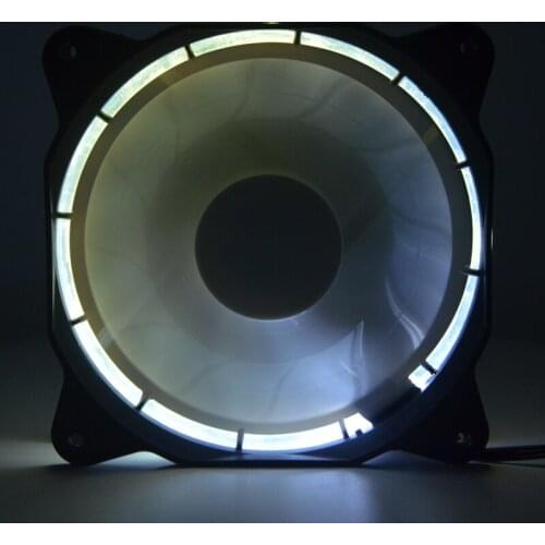 2pcs PC Case Water Cooling Computer CPU Fan Aurora solar eclipse dual halo case fan 12cm mute computer radiator fan screw