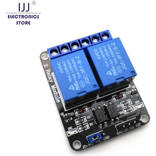 5V Two 2 Channel Relay Module With Optocoupler For Arduino 8051 AVR PIC DSP ARM MSP430 TTL Logic AC 250V 10A DC 30V 10A