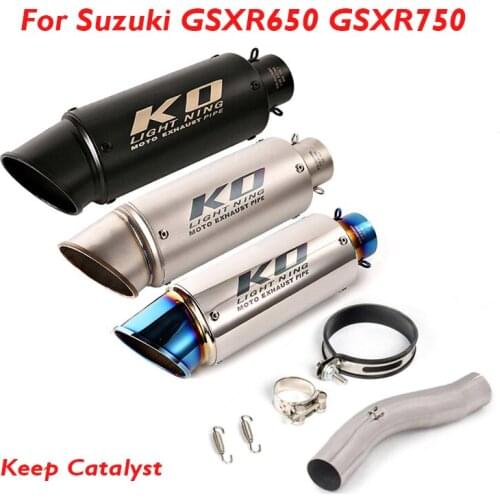 Motorcycle Exhaust Muffler Escape Silencer Connection Link Tube Mid Modified Exhaust Pipe for Suzuki GSXR600 GSXR750 2008-2010