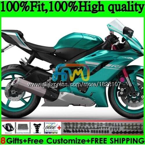 Injection OEM For YAMAHA YZF600 YZF R6 YZFR6 17 18 19 118BS.16 YZF 600 R 6 YZF-600 YZF-R6 Gloss cyan hot 2017 2018 2019 Fairings