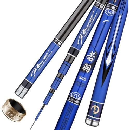 Carbon Taiwan Wedkarstwo Olta Power Hand Pole 3.5H 5H Hard Telescopic Fishing Rod 3.6-8.1M Ultra Light Carp Fishing Peche Feeder