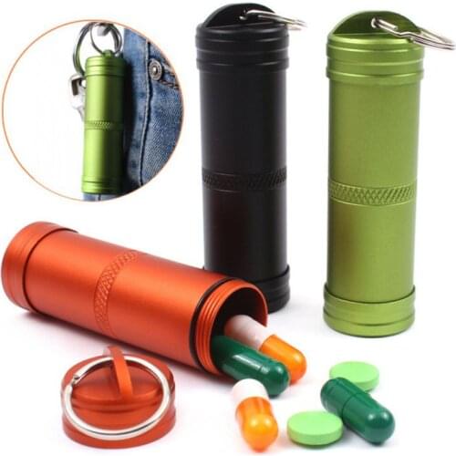 Outdoor Survival Pocket Bottle Waterproof Storage Emergency Case Box Container Camping EDC tools