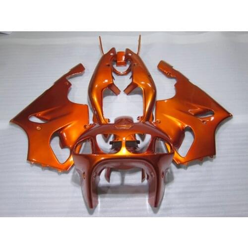 Hot sale plastic fairing kit for Kawasaki ninja ZX7R 96 97 98-03 gold bodywork fairings set ZX7R 1996-2003 OT22