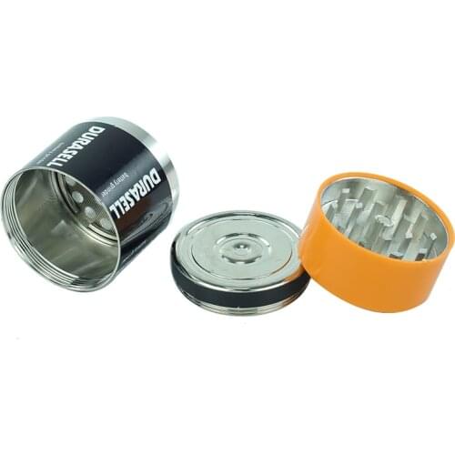 Creative 3 Layers Zinc Alloy Metal Dry Herb Tobacco Grinder Battery Design Smoke Crusher Accessories