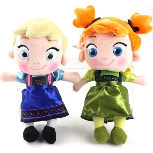 28cm Disney Frozen 2 Elsa Anna Princess Plush Doll Version Childhood Soft Stuffed Toys For Birthday Christmas Kid Gifts