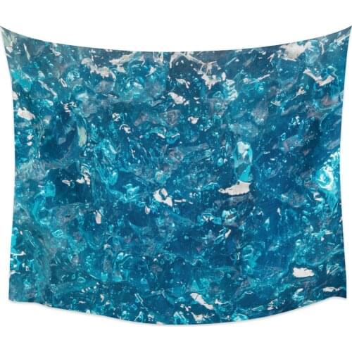 Blue Water Wave Texture Summer Wall Tapestry Cover Beach Towel Picnic Yoga Mat Home Decoration