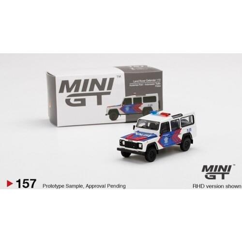 MINI GT 1:64 Land Rover Defender 110 Korlantas Indonesia National Traffic Policen RHD MINIGT TSM MODEL Diecast Model Car