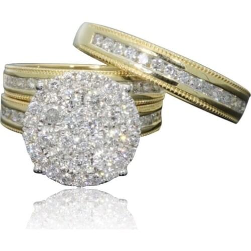 Fashion Women Rings Natural Crystal Inlay Rings Wedding Engagement Anniversary Bands For Women Jewelry