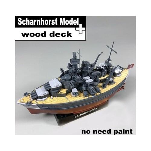 Carton Boat Model Assembly kit German Navy Scharnhorst Battleship Building Kits With Deck No Need Gluing Painting WB-002