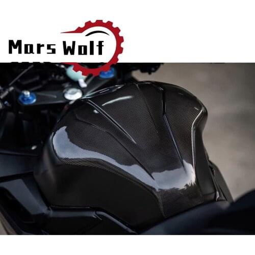 Motorcycle Real Carbon Fiber Tank Pad Sticker Tank Protect Cover Guard Fits For HONDA CB500F CBR500R 2019 2020 2021 cbr500r