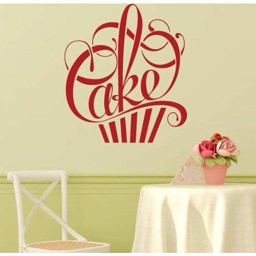 Makeyes Writing In Form Of A Cake Wall Decal,Wall Decals,Vinyl Wall Mural Art,Decals,Wall Decor,Gift for children,Q469