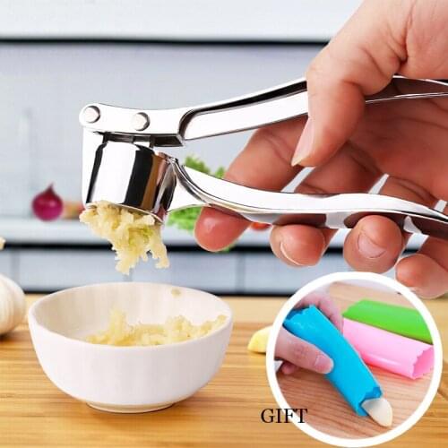 Stainless Steel Garlic Press Crusher Kitchen Cooking Vegetables Ginger Squeezer Masher Handheld Ginger Mincer Tools