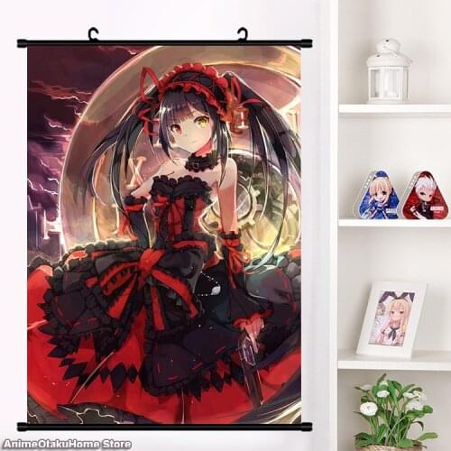 NEW Anime DATE A LIVE Tokisaki Kurumi HD Wall Scroll Mural Hang Painting Poster Home Decor Collectible Decorative Art Image