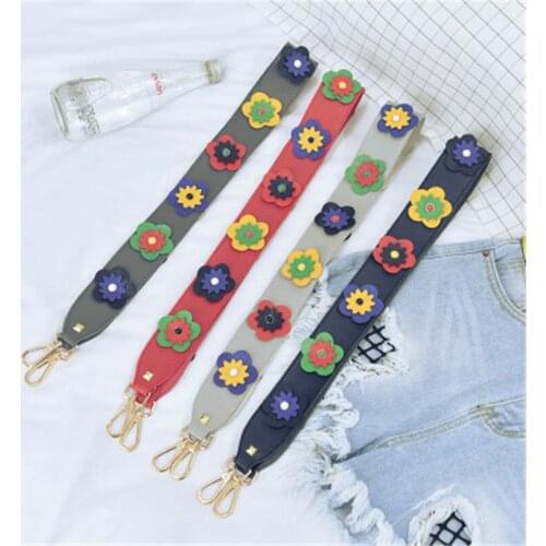 HJKL New style strap you bag accessory belt flower one shoulder cross body color backpack widened bag strap hot style stylish