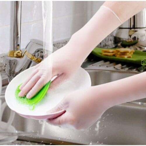 Gloves dishwashing female kitchen household dishwashing household chores waterproof and oil-resistant disposable rubber latex ul