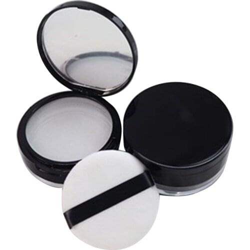 Empty Foundation Make-up Loose Powder Storage Container Box Case with Puff