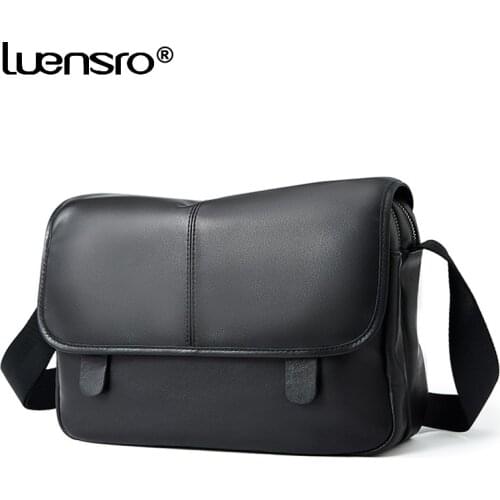 Luxury Brand Genuine Leather Mens Crossbody Bag Travel Messenger Bags For Man High Quality Satchel Sling School Bag Boys Flap