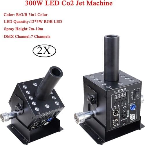 Stage Dj Equipment 12x3w RGB 3In1 Easy Multi Angle Small LED CO2 Jet Machine DMX Powercon DJ LED Co2 Cannon For Stage Effect