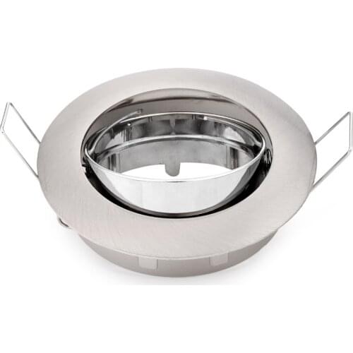 Modern Design Recessed Ceiling Nickel MR16 GU10 LED Spot Trim Ring Halogen Bulb Replacement LED Spotlight Frame Light Fixture