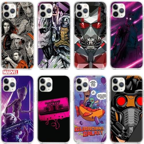 Guardians of the Galaxy For Apple iPhone 12 11 Pro Max mini XS Max XR X 8 7 6 6S Plus 5S SE 2020 Transparent Phone Case