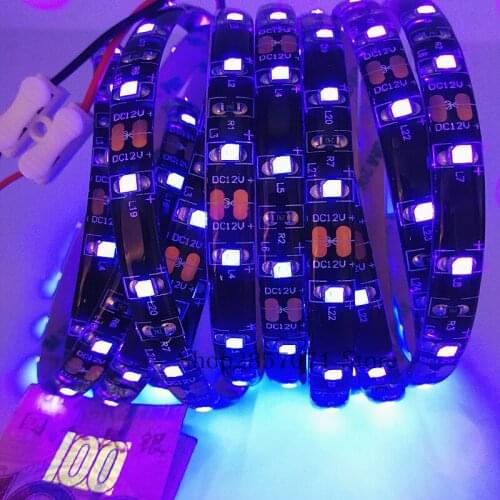 UV Light LED Strip UV Night Fishing Lights Ultraviolet 395-405nm LED Blacklight 3528 SMD Waterproof Boat Strip Lamp