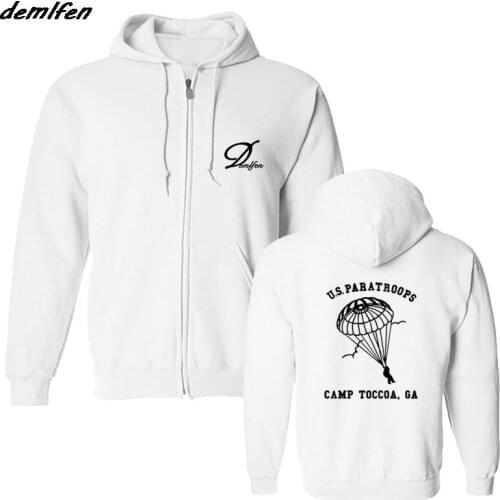 Spring Autumn Fashion Hoodie US Army Hoodie Paratrooper Trainings Camp Toccoa FJ WWII WK Marines Seals Sweatshirt Cool Jacket