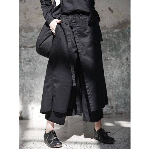 Owen seak Women Cotton Skirt High Street Style Clothing Autumn Dust Women Black Skirt