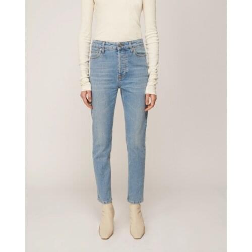 Women Jeans Pants 2021 Spring and Summer New Womens Three-color Cotton Denim Solid Color Trousers