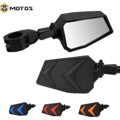 ZS MOTOS 1 Pair UTV 1.75'' Rearview Mirror Adjustable Side Mirrors Side Set High Visibility Mirror For Polaris RZR XP900 XP1000