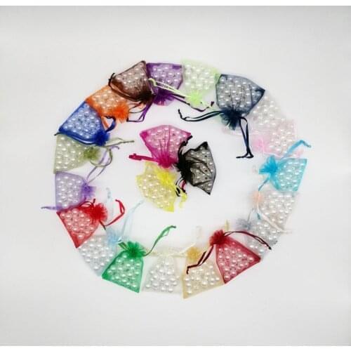 100pcs 17x23 20x30 25x35 30x40 Organza Gift Bags For Jewelry Packaging Display Christmas Wedding Jewelry Storage Drawstring Bag