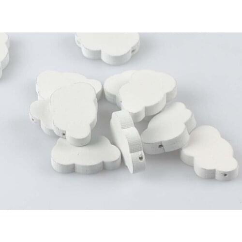 Natural Wooden beads 2017 new White Cloud Spacer Beads For Jewelry Making 20x30mm 20Pcs DIY MT2022X