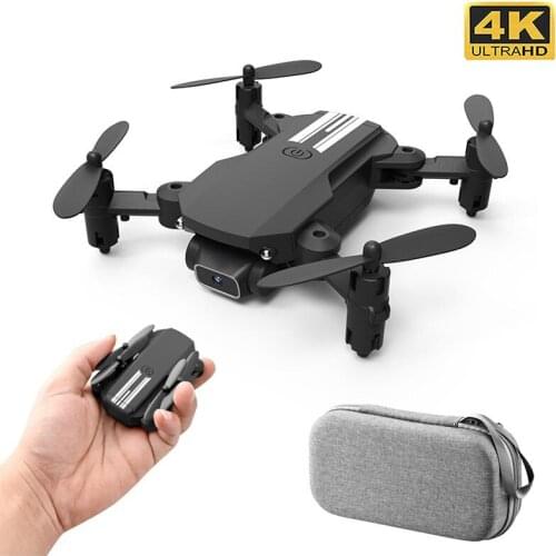 2021 New Mini Drone 4K 1080P HD Camera WiFi Fpv Air Pressure Altitude Hold Black and Gray Foldable Quadcopter RC Dron Toy