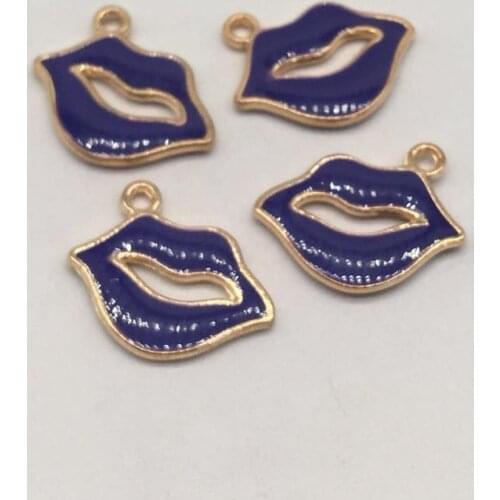 5 pcs Lips fashion charms fit DIY Handmade charms Jewelry earring necklace bracelet making