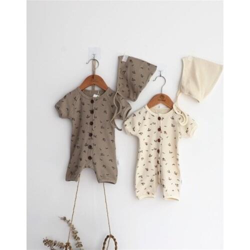 7553 Newborn Baby Clothes Boys Bodysuit Summer 2021 Baby Girl One-piece Clothes Soft Toddler Kids Clothes Baby Girl Onesies