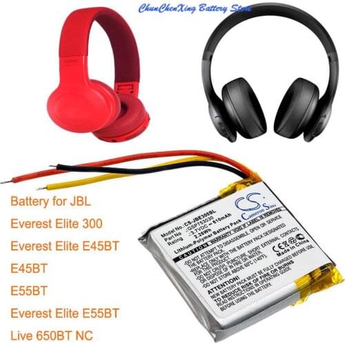 Cameron Sino 610mAh Battery GSP753030 for JBL E45BT,Everest Elite 300,Everest Elite E45BT