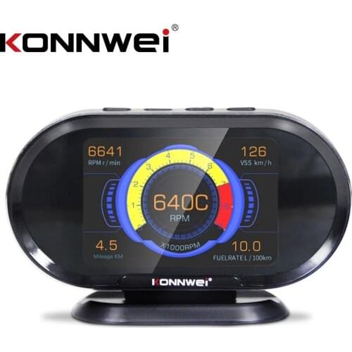 KONNWEI KW206 OBD2 On-Board Computer Gauge Tool Data Display Water Temperature Engine RPM Alarm Fuel Consumption Car Diagnostic