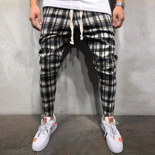 New European And American Style Striped Casual Pants Mens Sports Daily Commuting Tether Slim Pants M-XXL Optional