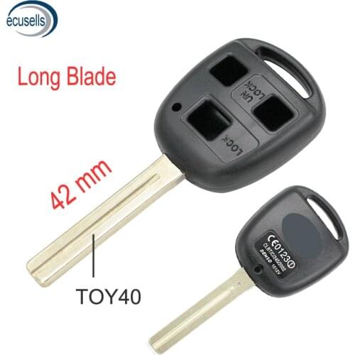 3 Buttons Remote Key Shell Case Fob for-Lexus ES300 LS400 LS430 LX470 SC300 SC400 SC430 TOY40 long key blade 42mm