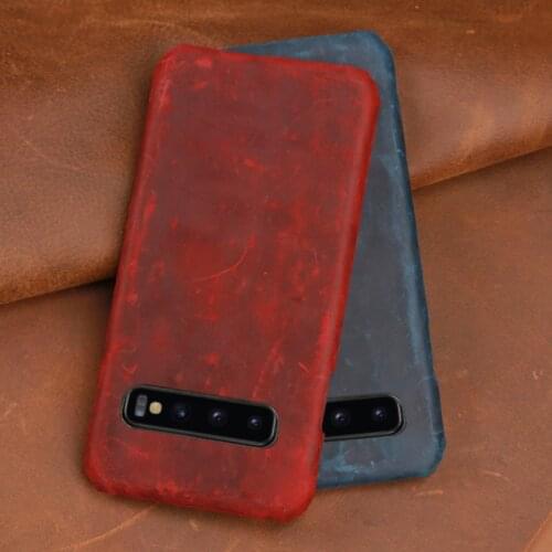 Phone Case For Samsung s10 lite a10 a80 s4 s5 note 4 5 7 a3 a5 a6 a7 a8 2016 a9 2017 Crazy horse skin for j3 j5 j6 j7 j8 2018