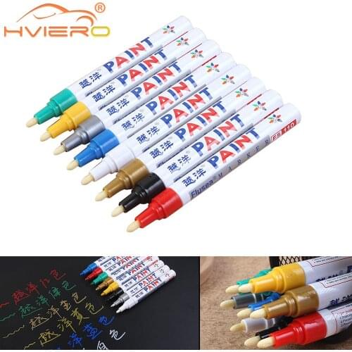 Colors Polishing Waxing Sponge Paint Marker Painting Pens Permanent Waterproof Tyres Cars Doodle Oil Pen Paint Cleaner Polishes