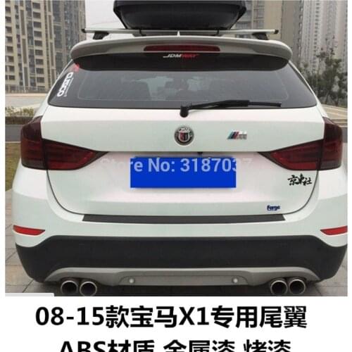 For BMW X1 E84 2011- 2016 rear spoiler ABS Plastic Unpainted Color Rear Roof Spoiler Wing Trunk Lip Boot Cover Car Styling